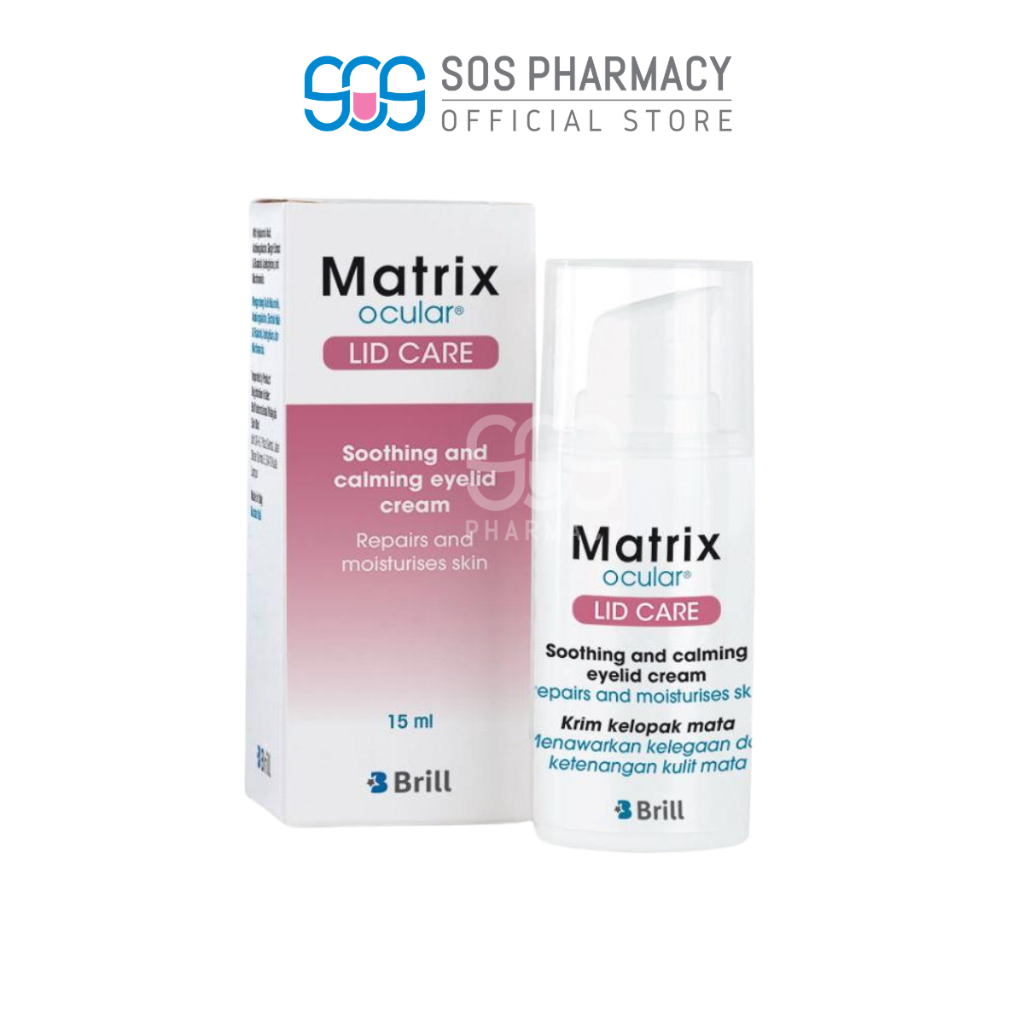 BRILL MATRIX OCULAR LID CARE CREAM 15ML FRANGRANCE FREE ALCOHOL FREE OIL FREE EYELID CARE DRY ITCHY 