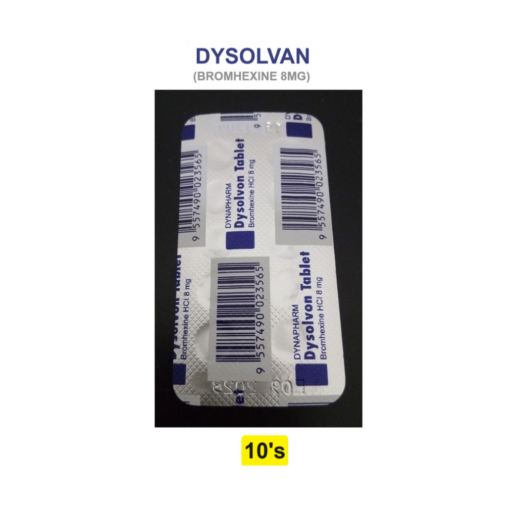 Dynapharm Dysolvon Tablet Bromhexina HCI 8mg (1Strip)