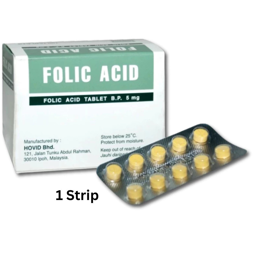 Hovid - Folic Acid Tab 5mg (1Strip)