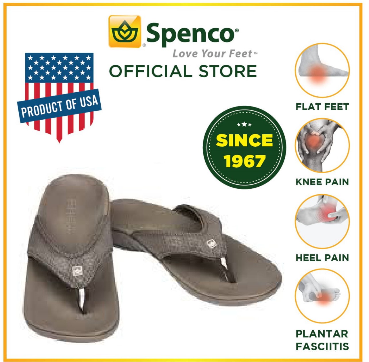 Spenco Men Yumi Breeze Major Grey
