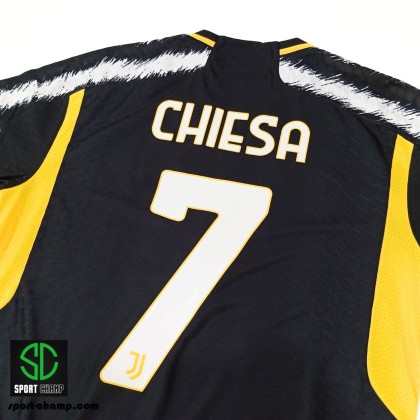 PLAYER EDITION) ADIDAS JUVENTUS 23/24 HOME SHIRT WITH CHIESA 7 AND
