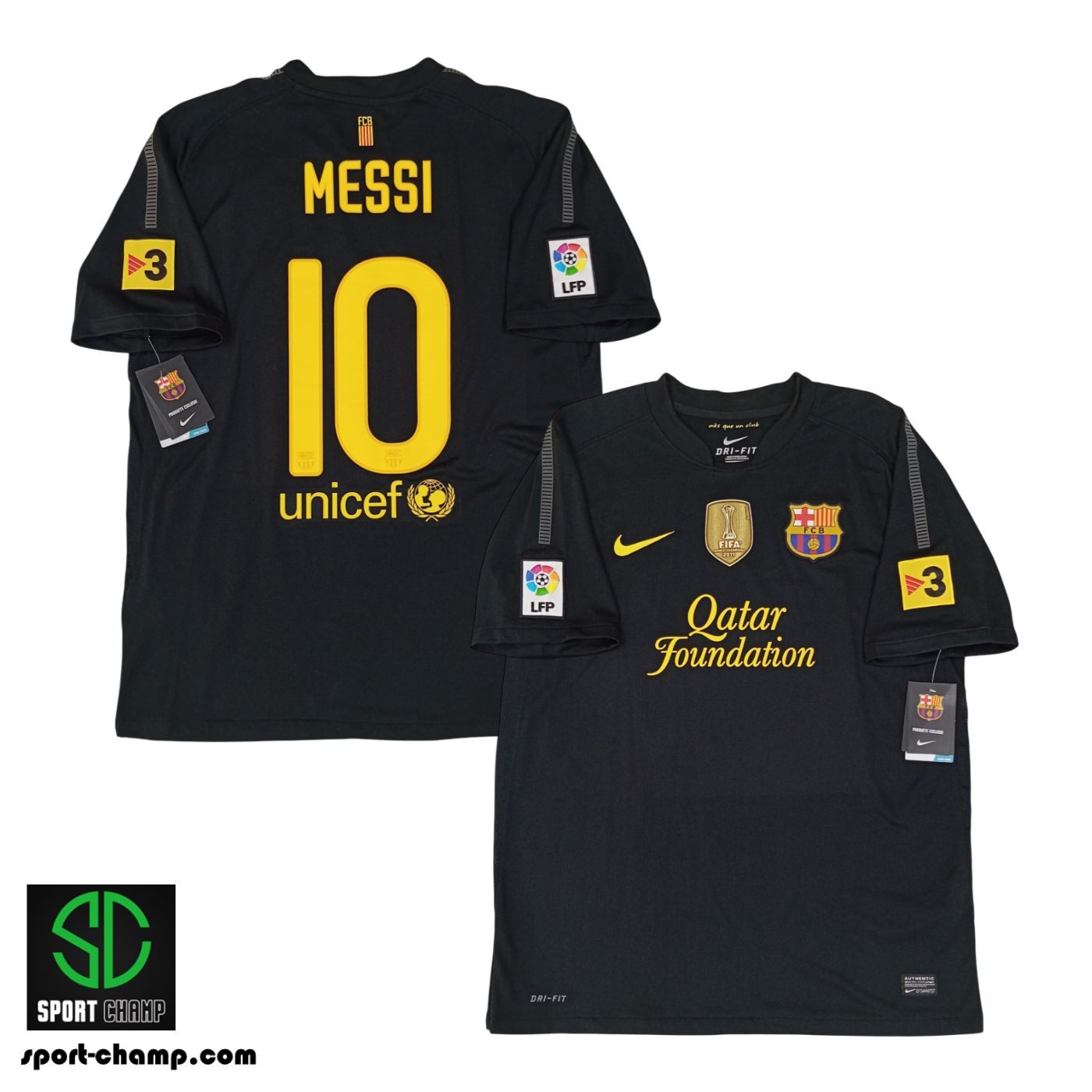 Flocage Officiel FC Barcelone Enfant – Messi 2019/2020 (maillot Away, Junior, Bleu) – Neuf