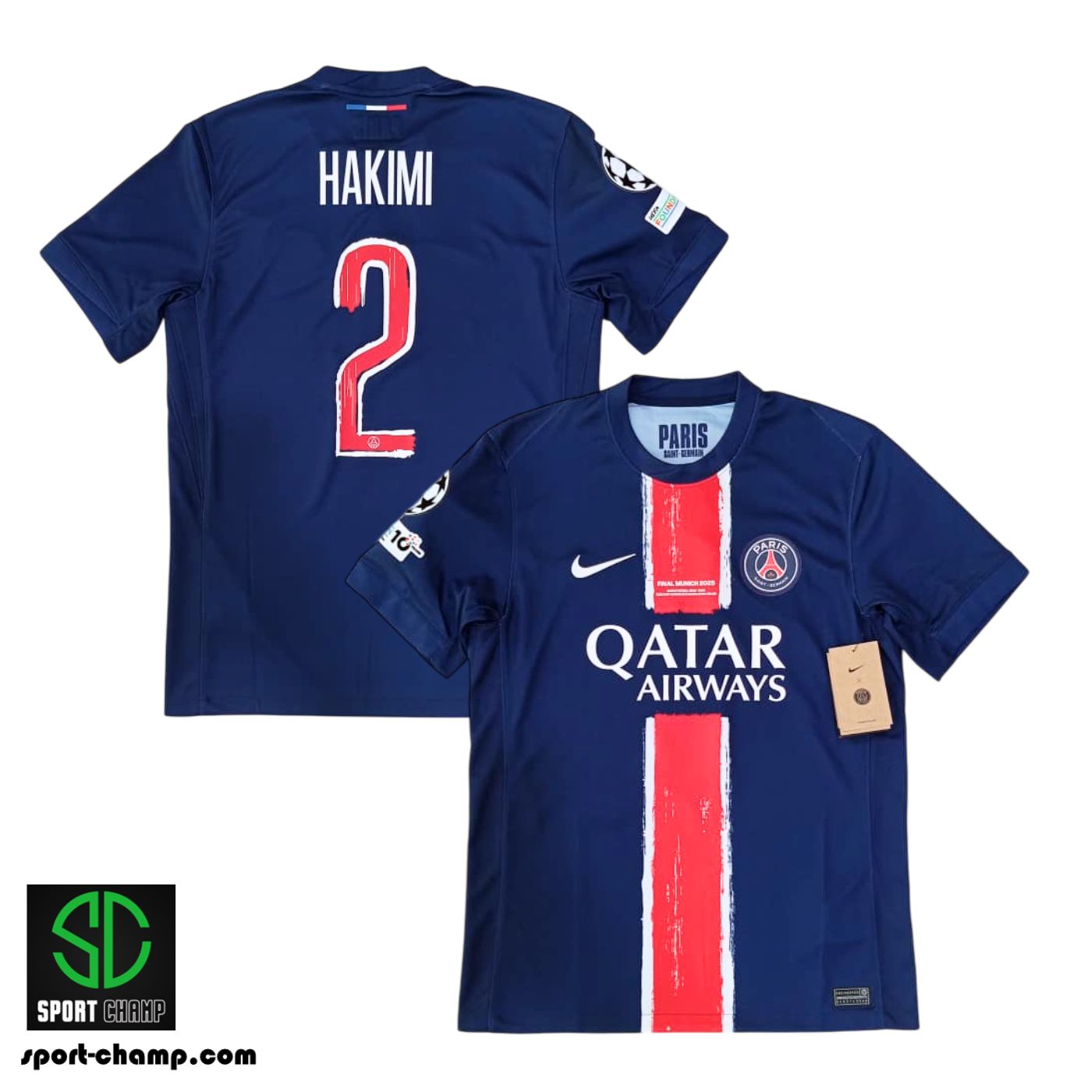 NIKE PARIS SAINT-GERMAIN (PSG) 2024/25 HOME SHIRT WITH HAKIMI 2