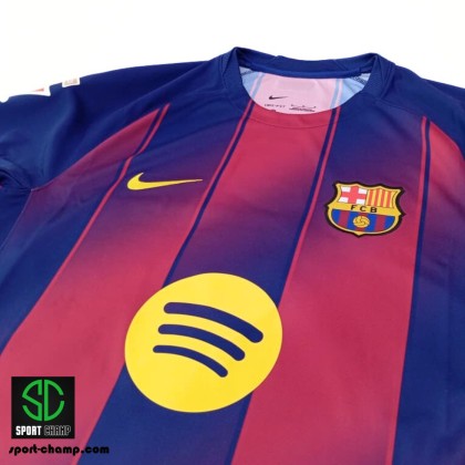 NIKE FC BARCELONA 25/26 HOME SHIRT WITH RAPHINHA 11 AND LA LIGA