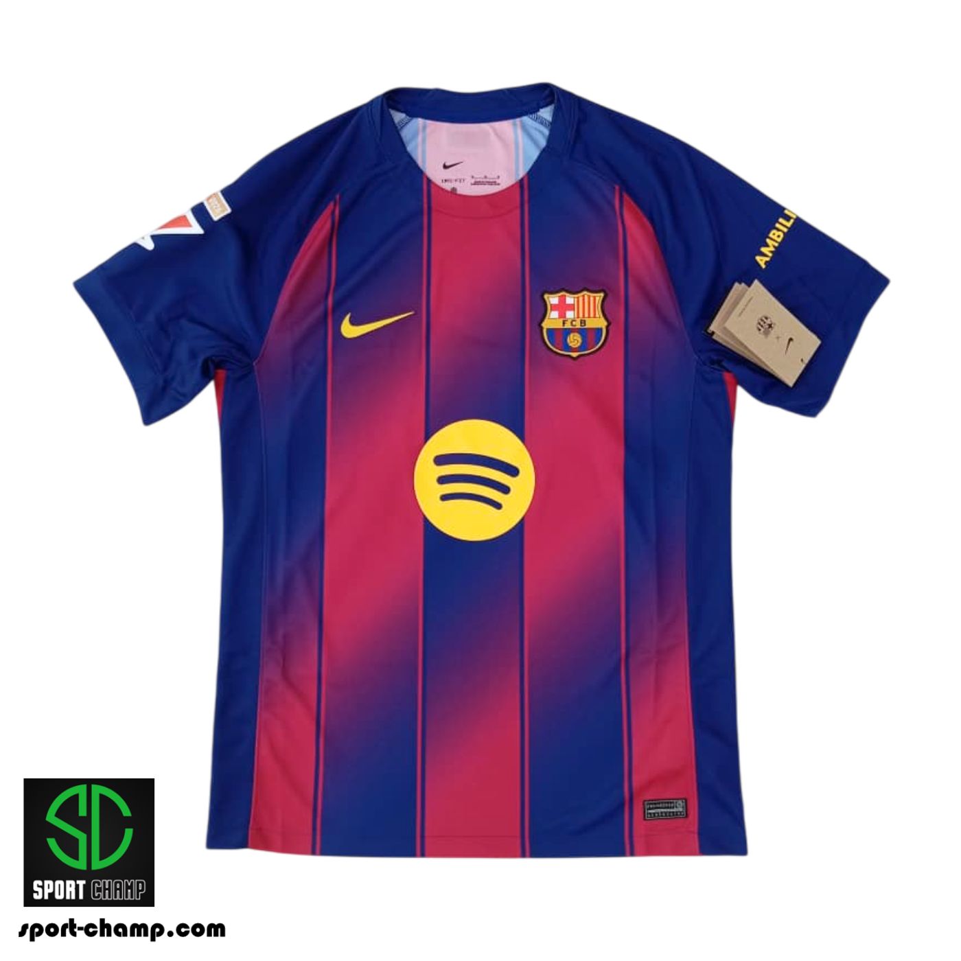 NIKE FC BARCELONA 25/26 HOME SHIRT WITH PEDRI 8 AND LA LIGA FULL