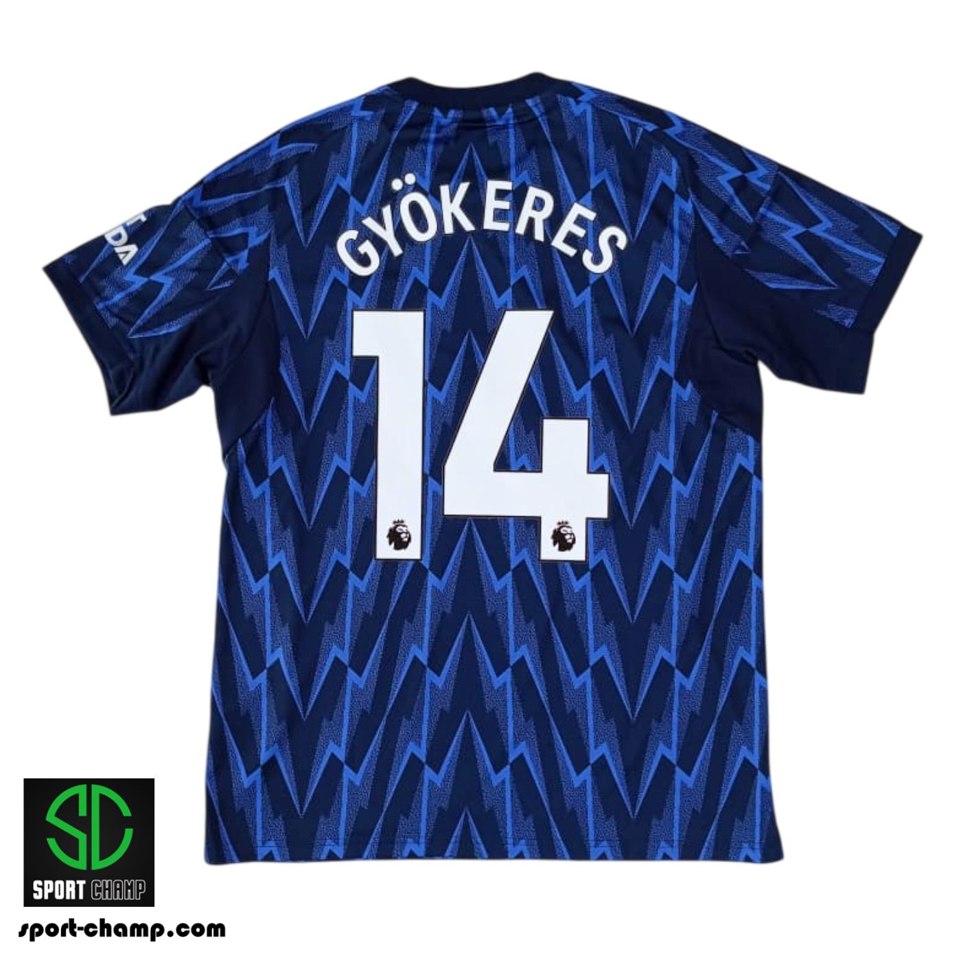 ADIDAS ARSENAL 25/26 AWAY SHIRT WITH GYOKERES 14 & EPL PATCHES