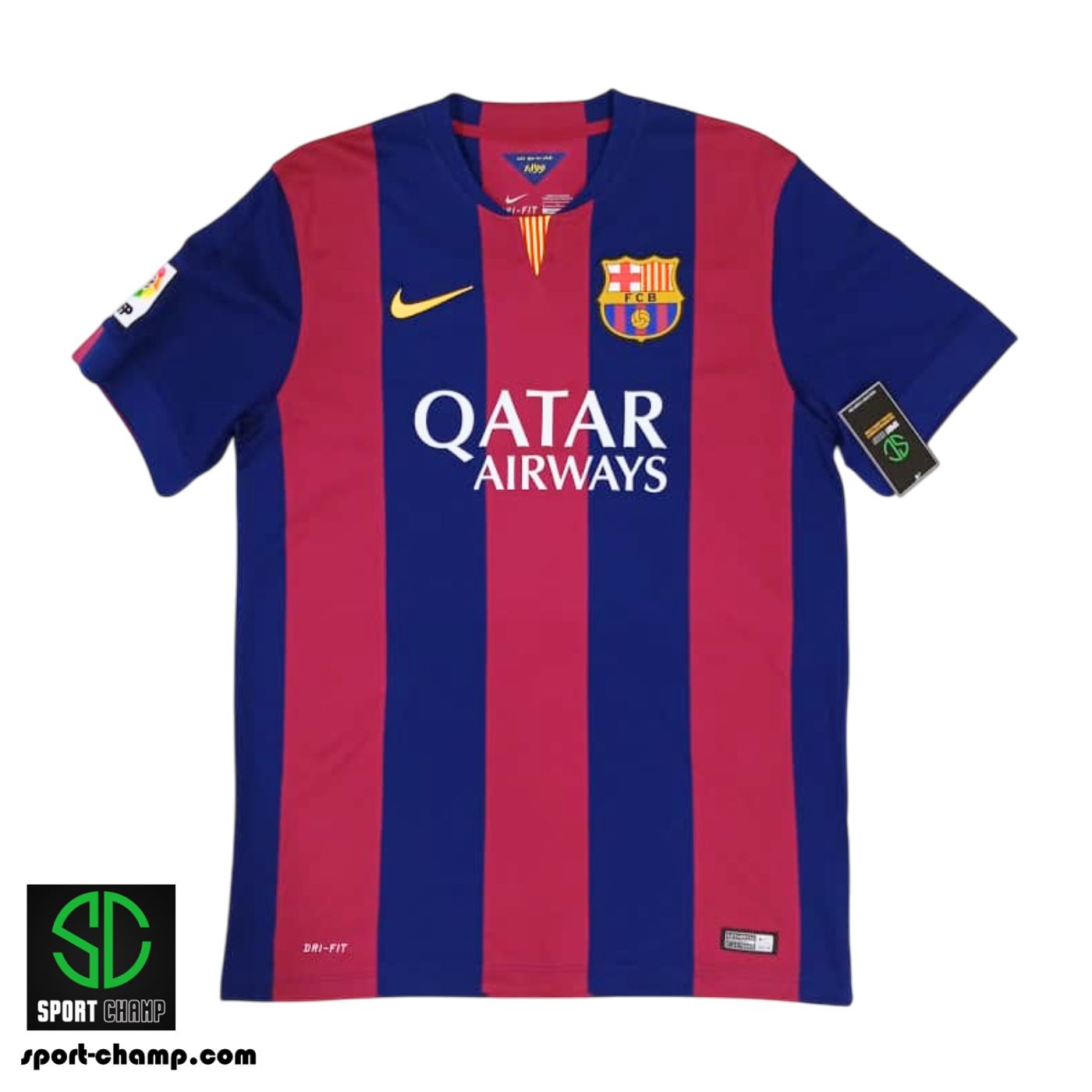 NIKE FC BARCELONA 2014/15 HOME SHIRT WITH MESSI 10 AND LA LIGA