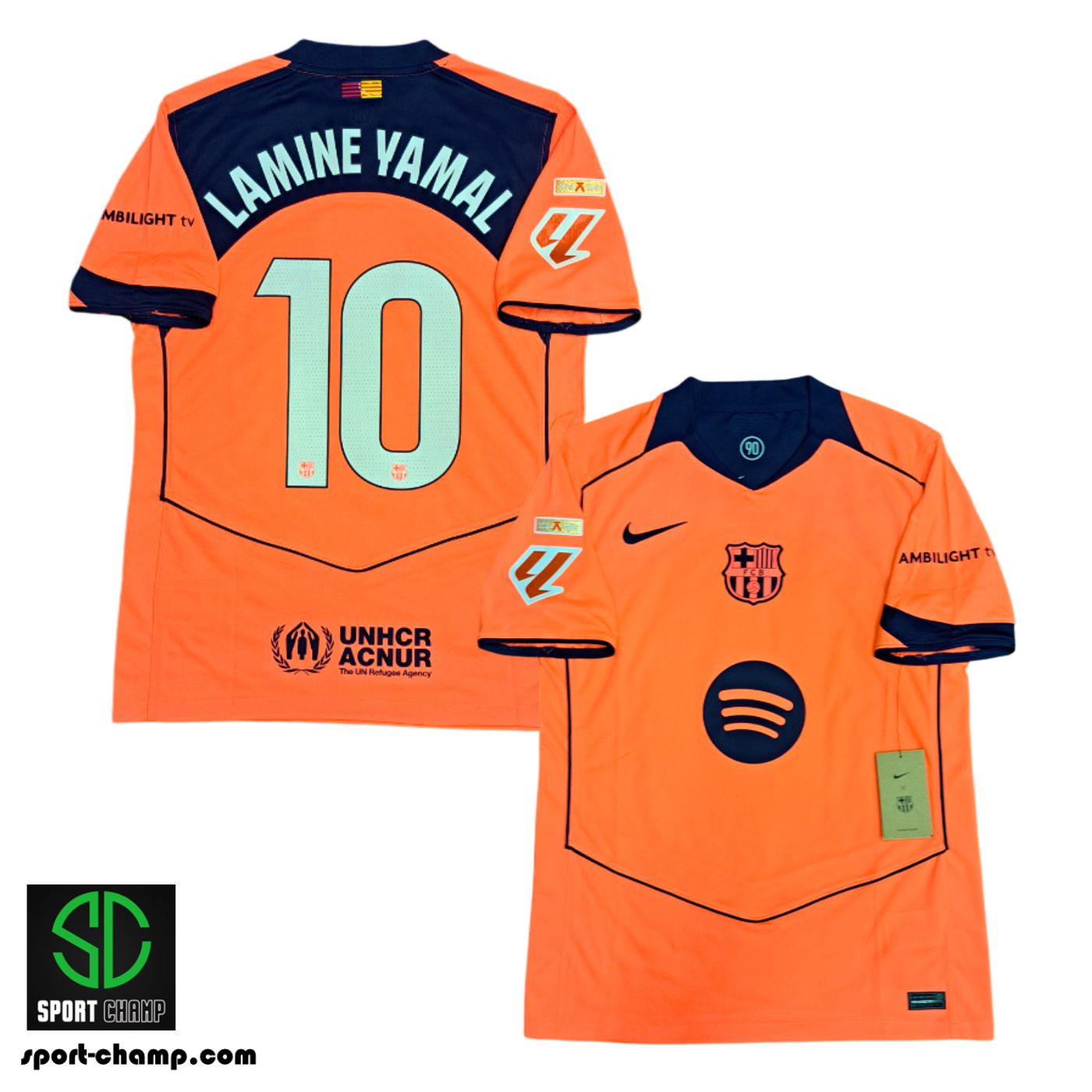 NIKE FC BARCELONA 25/26 THIRD SHIRT WITH LAMINE YAMAL 10 AND LA