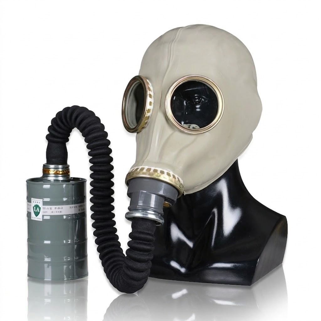 Vintage Soviet GP-5 Type TF-1 Classic Gas Mask Kit Toxic Vapor Protection Respirator Memorabilia Art