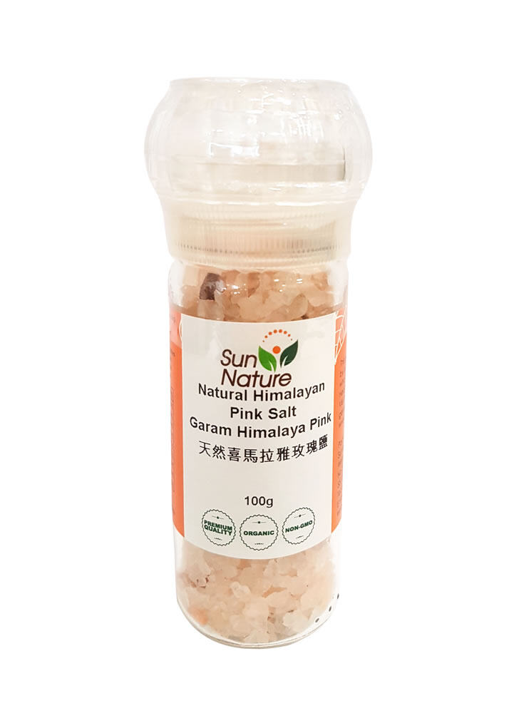 Sun Nature - All Natural Himalayan Pink Salt 100G (Grinder