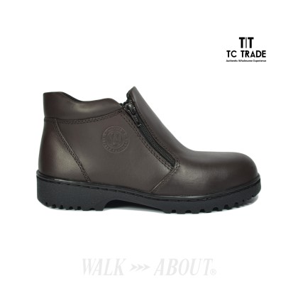ボスザル チャコール30本 WALK ABOUT® Men Double Zip-up Safety boots with Waxed