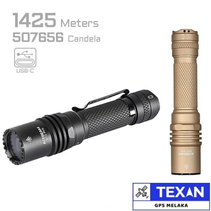 Acebeam W10 Pro LEP Flashlight Beam Distance 1,425 Meters | Texan
