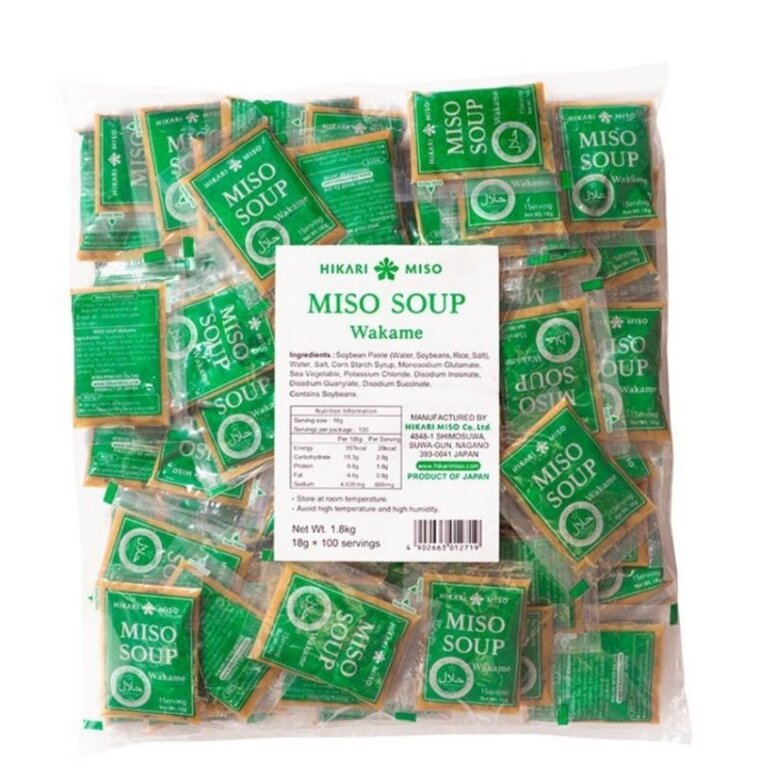Hikari Soukanama Miso Soup Wakame Miso Soup 18g Sachet (Halal) from Japan