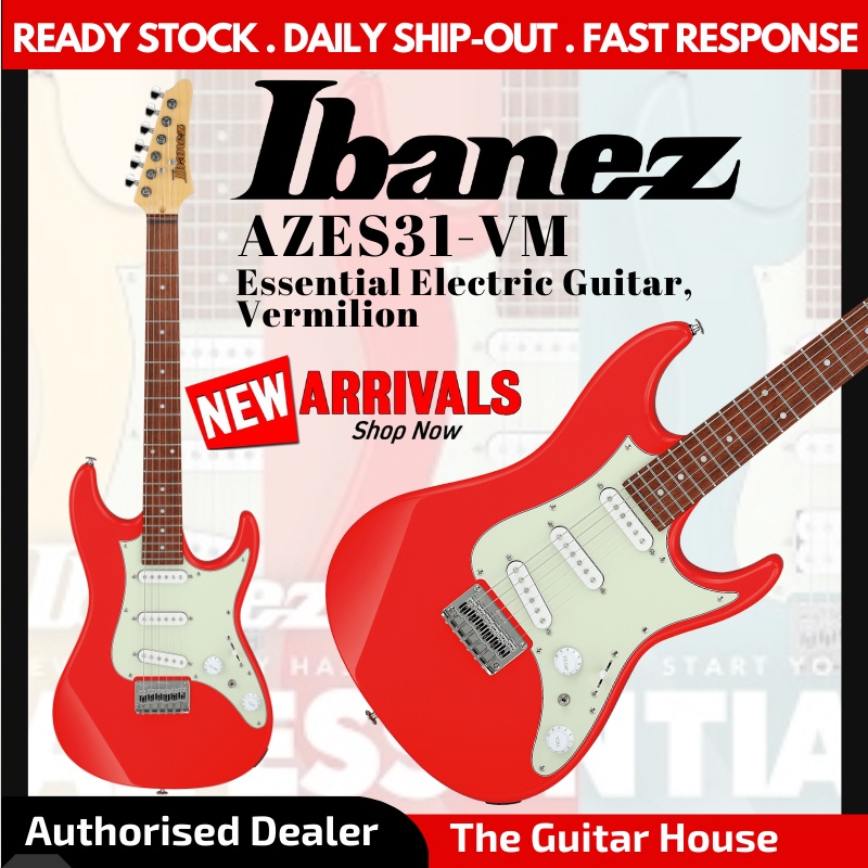 Ibanez AZES31-VM Essential Electric Guitar, Vermilion (AZES-40