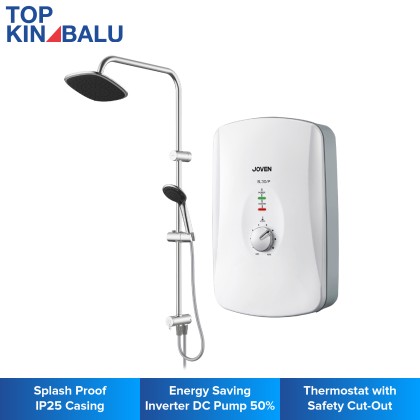 JOVEN SL30iP-RS INSTANT WATER HEATER DC PUMP WITH RAIN SHOWER SET (WHITE)