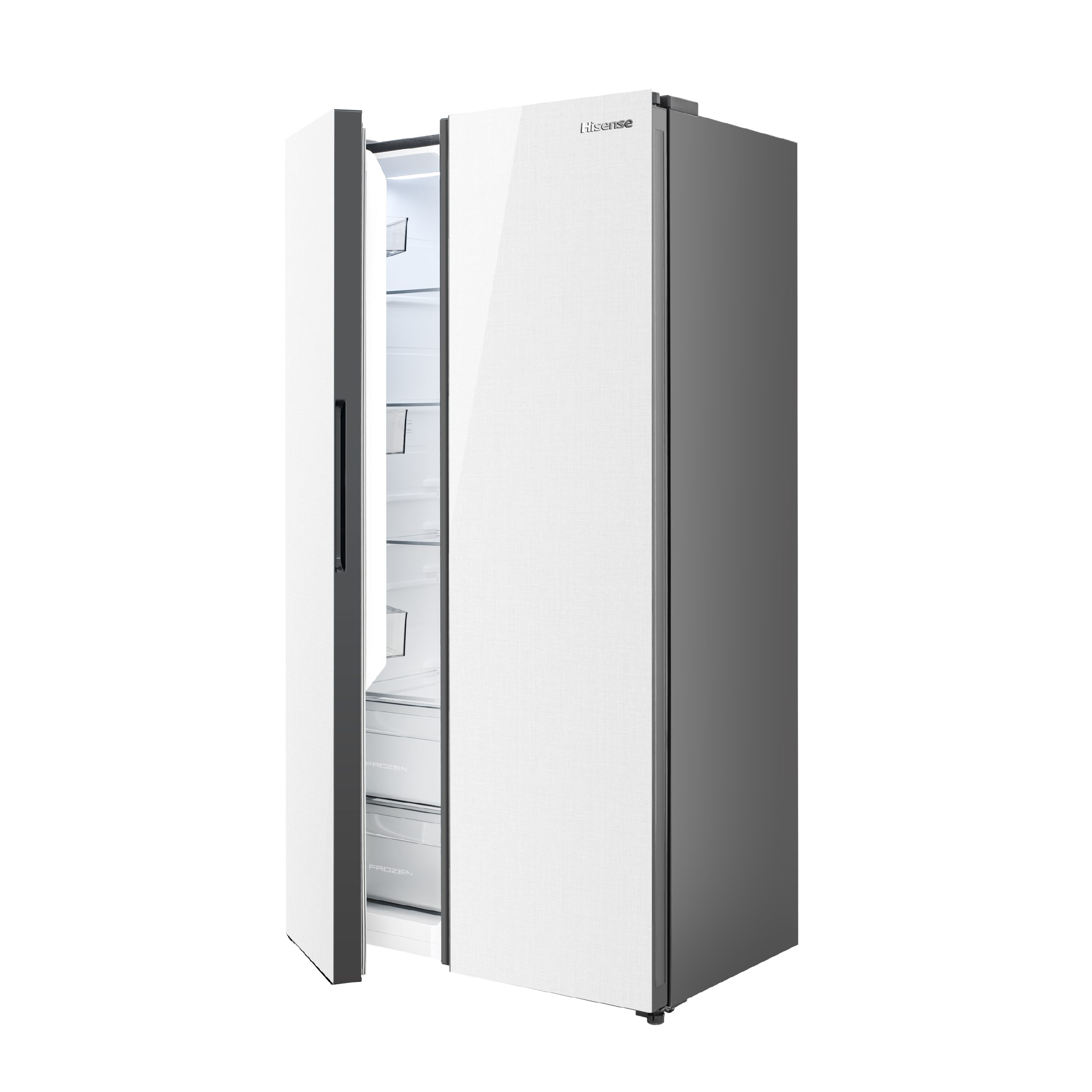 HISENSE 660L RS728N4AWU (WHITE GLASS) INVERTER SIDE BY SIDE