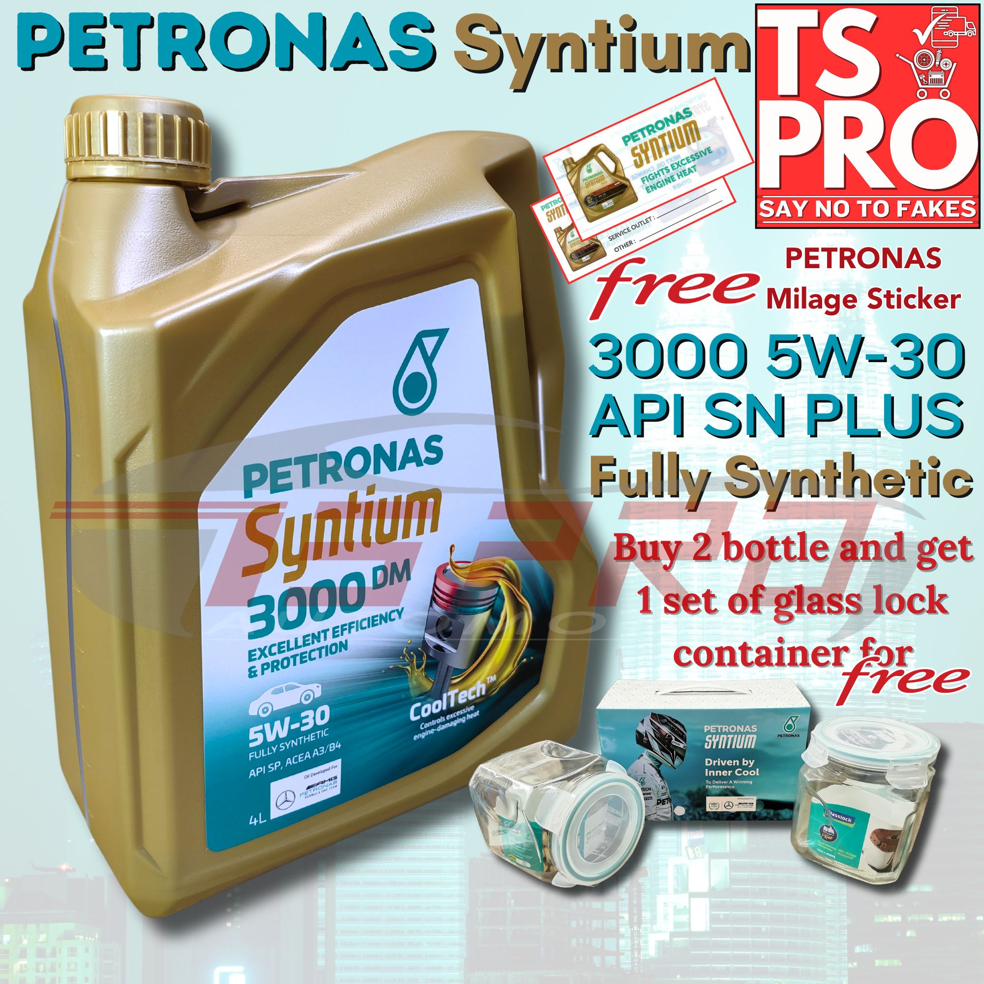 Price for 1 bottle* Petronas Syntium 3000 5W-30 API SN PLUS Engine