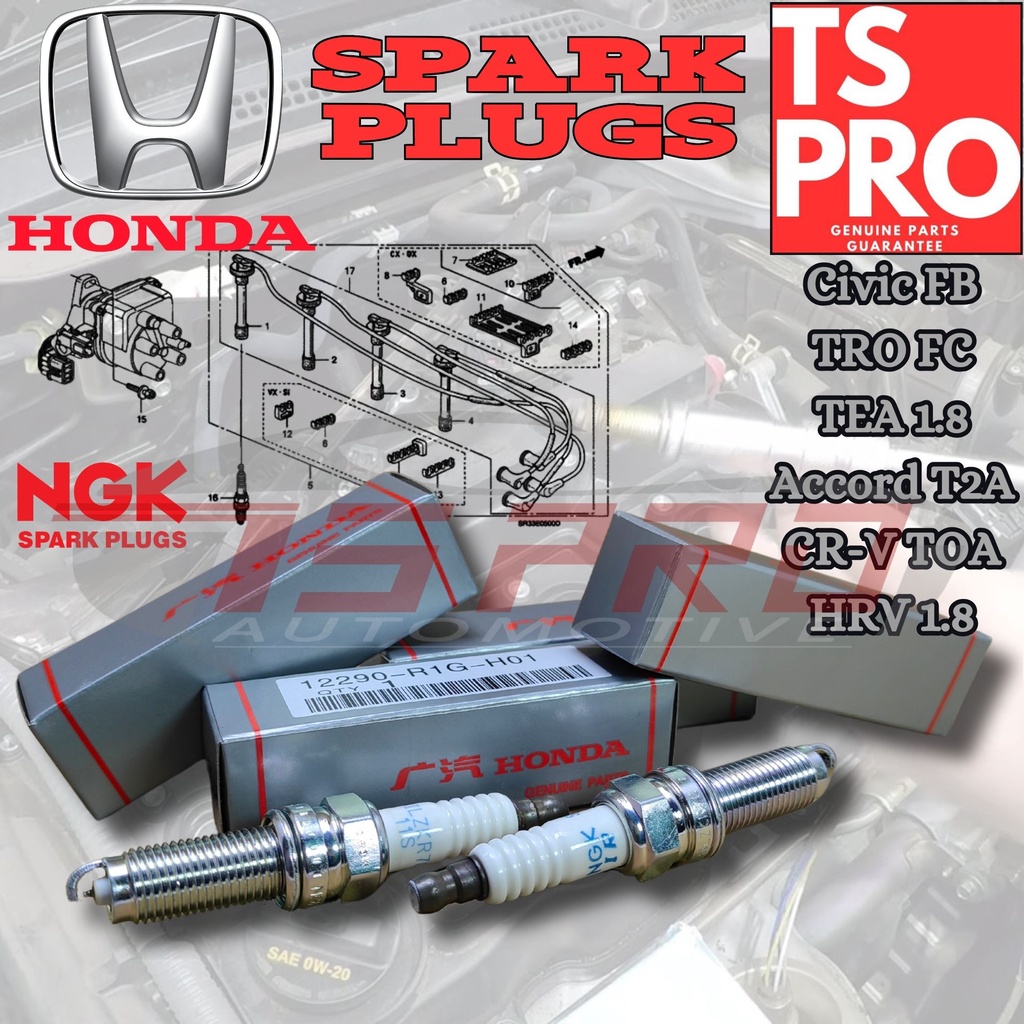 1 Set] NGK Genuine Spark Plugs SILZKR7C-11S 12290-R1G-H01 Honda