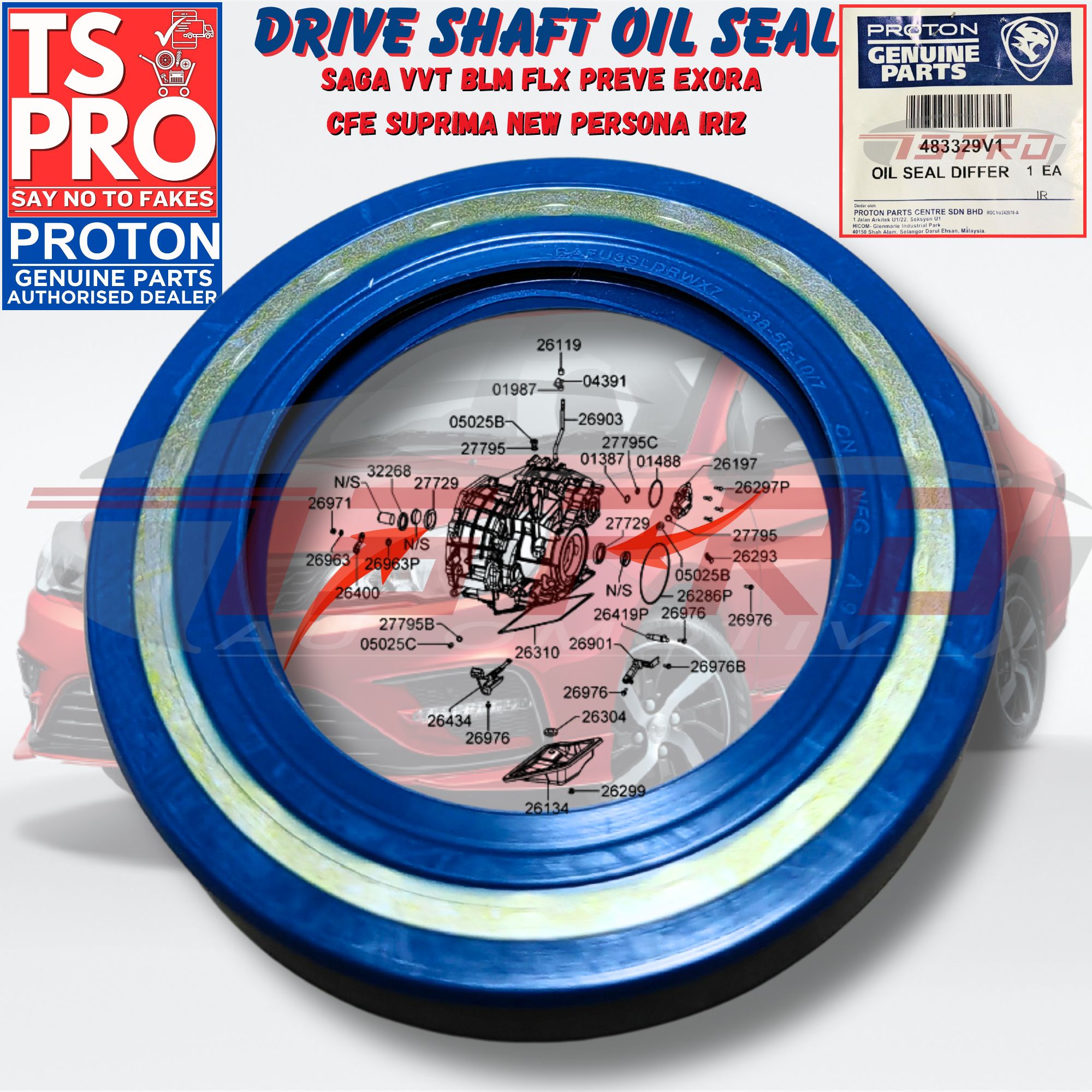 Proton Saga VVT BLM FLX Preve Exora CFE Suprima New Persona Iriz