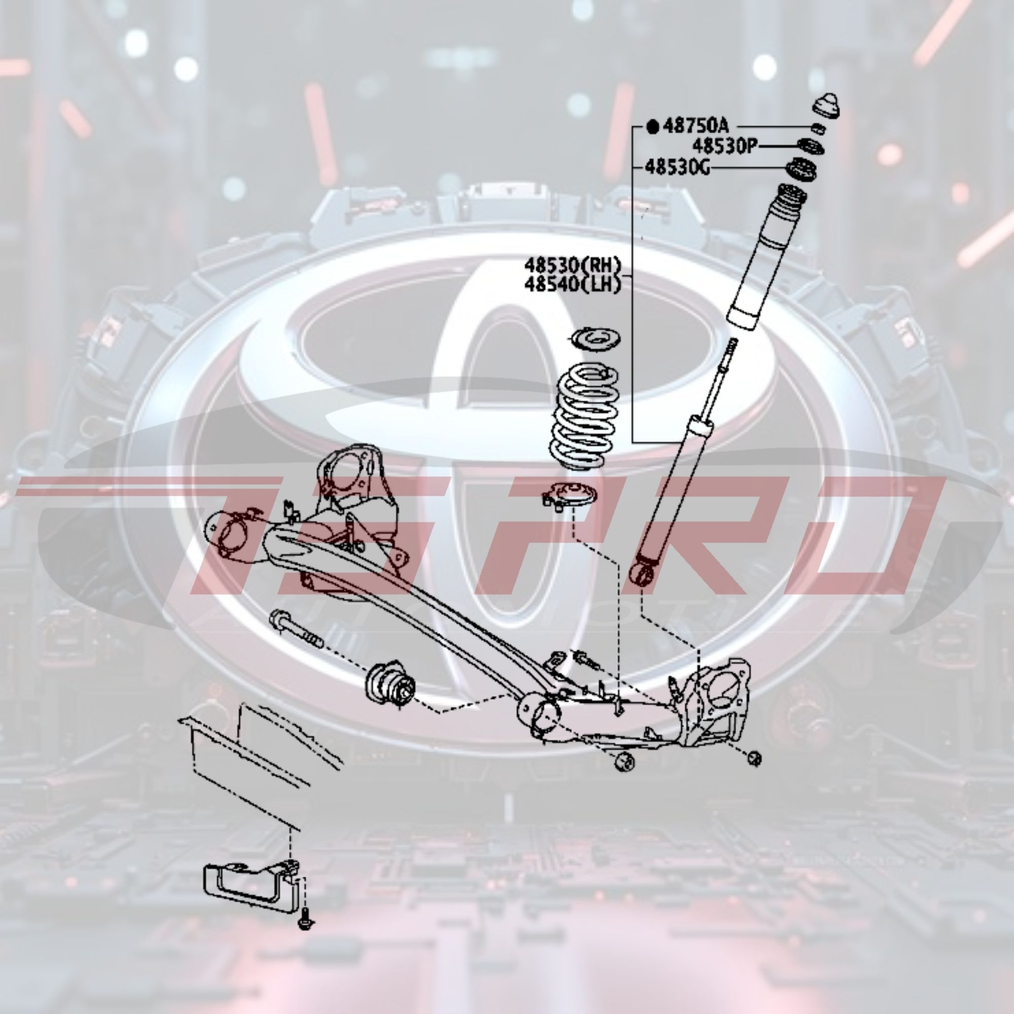 1 Set) Toyota Estima ACR50 ACR55 GSR55 Alphard Vellfire Genuine