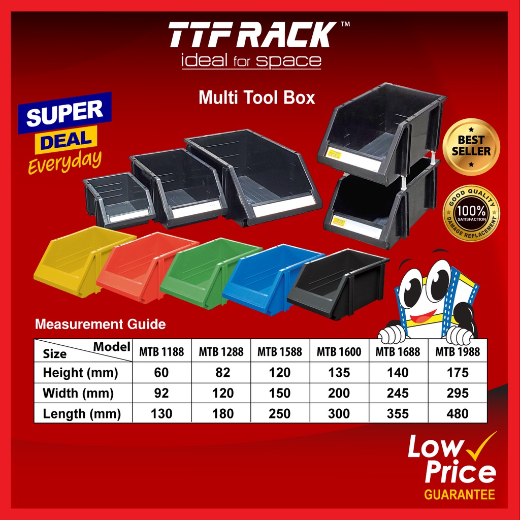 Multi Tool Box FREE Side Pin (MTB) | TTFRack™ | Malaysia's Storage