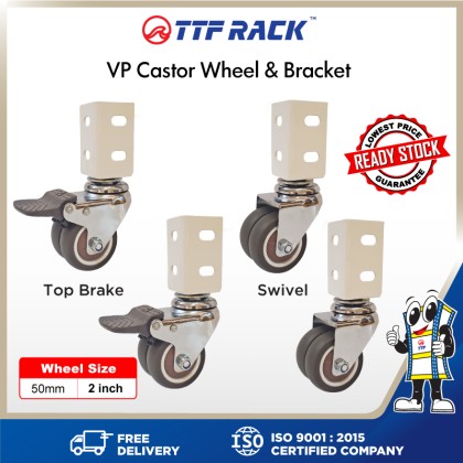TTF Rack™ VITAL RACK CASTOR WHEEL & BRACKET For install TTF Brand ...