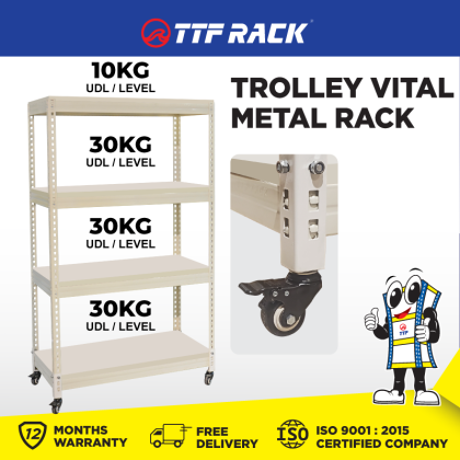 Trf Racks TTF Rack™ TROLLEY Vital Metal Rack with wheel | TTFRack™ | Malaysia's ...