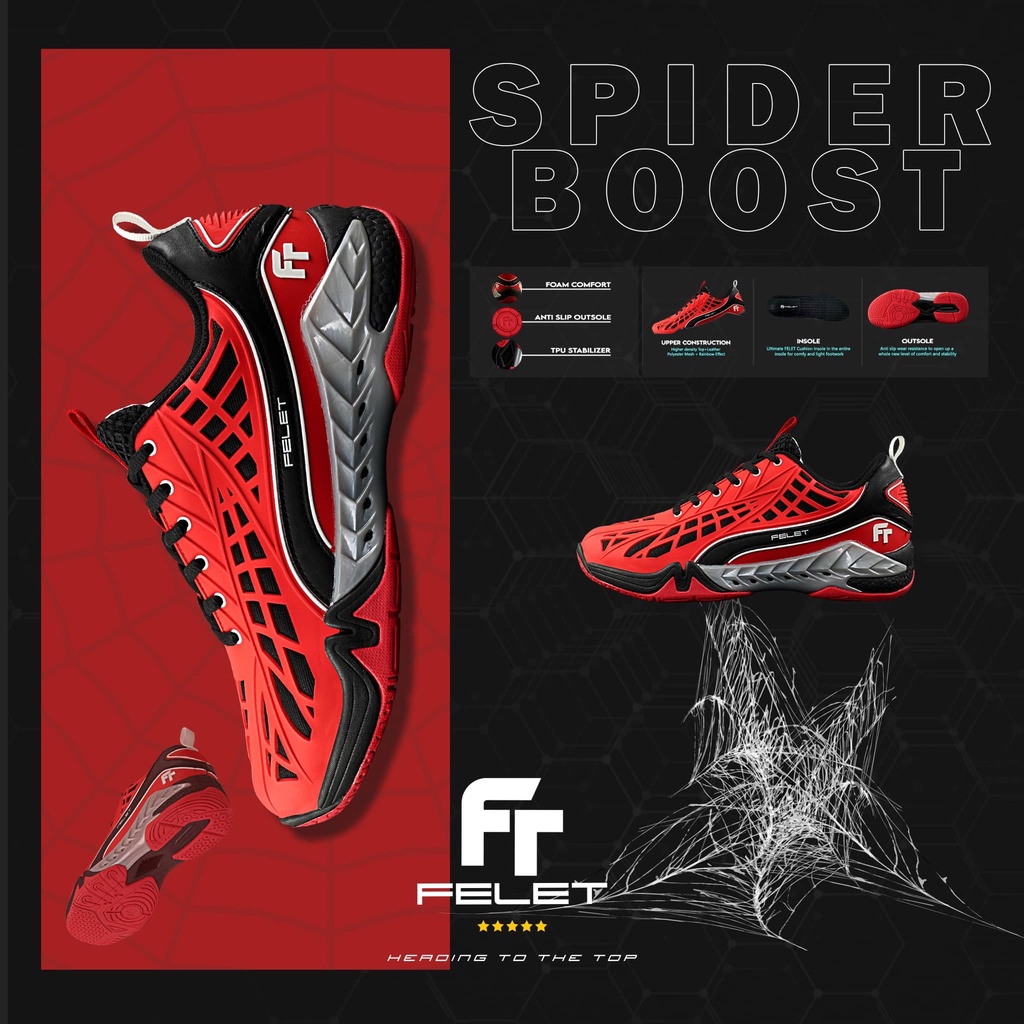 ORIGINAL】FELET SPIDER BOOST Badminton Shoes (1 pair) | Ultimate