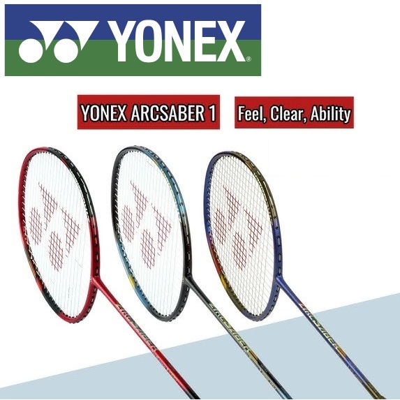 YONEX ARCSABER 1 ABILITY /CLEAR / FEEL BADMINTON RACKET 5U-G5