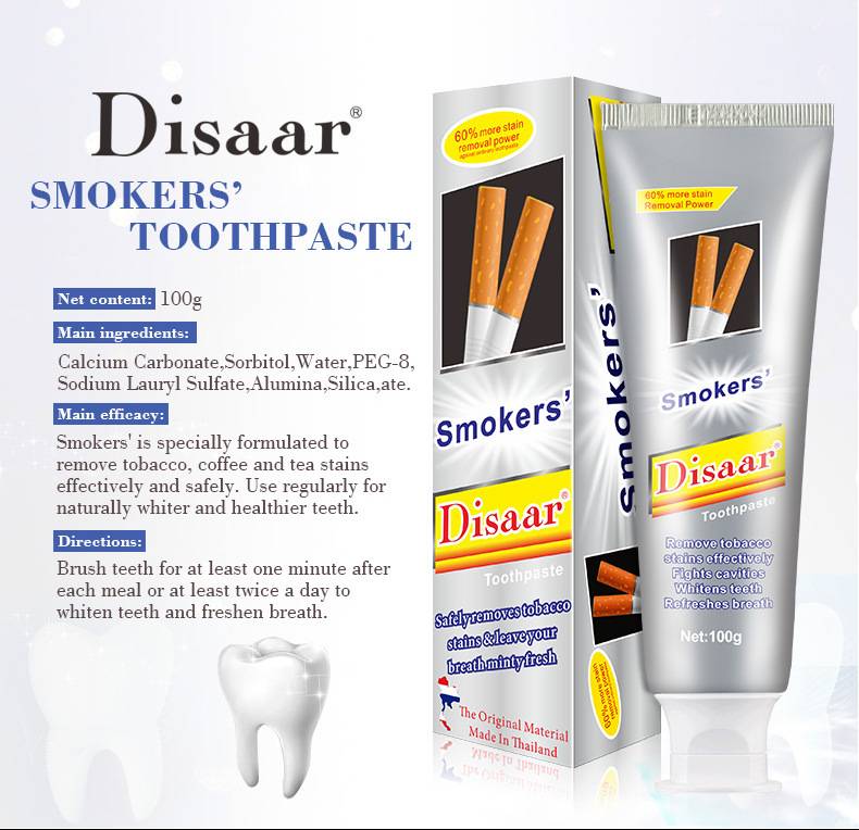 best toothpaste for removing tobacco stains Herbal Stain Removal Whitening 100% Original Disaar Smoker's Toothpaste