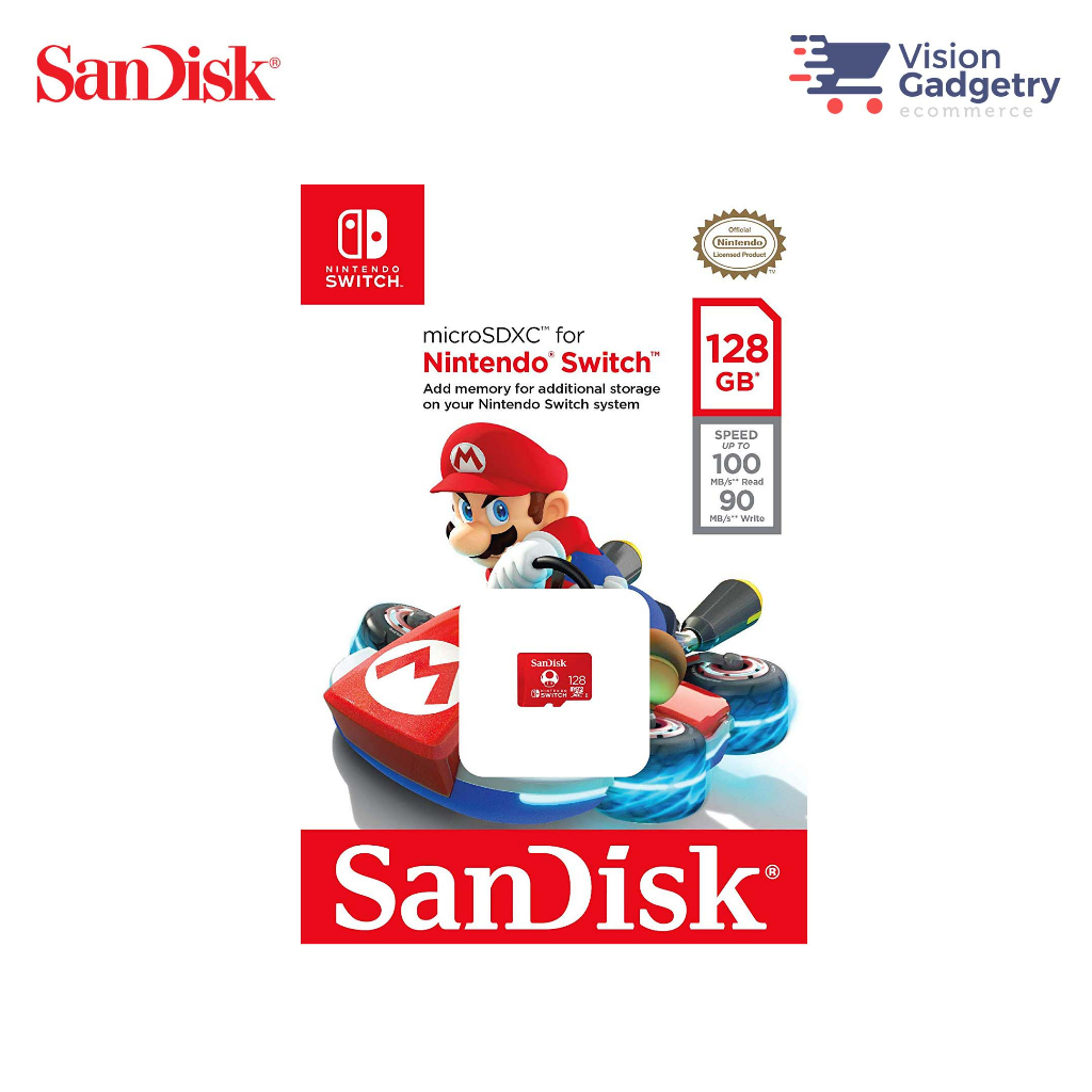 SanDisk Nintendo Switch V1/ V2/ OLED Micro SD Class 10 U3 (Read