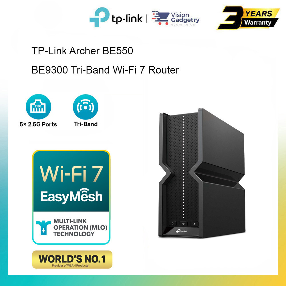 TP-Link BE9300 BE550 Wi-Fi 7 ルーター Archer BE550 | BE9300 Tri-Band Wi-Fi 7 Router | TP-Link