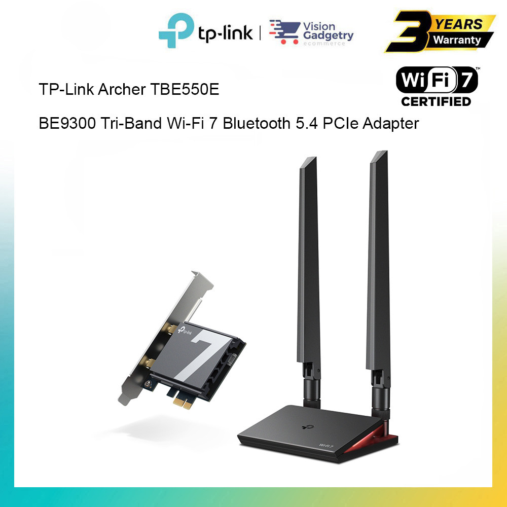 TP-Link Archer TBE550E BE9300 Wi-Fi 7 Bluetooth 5.4 PCIe Adapter
