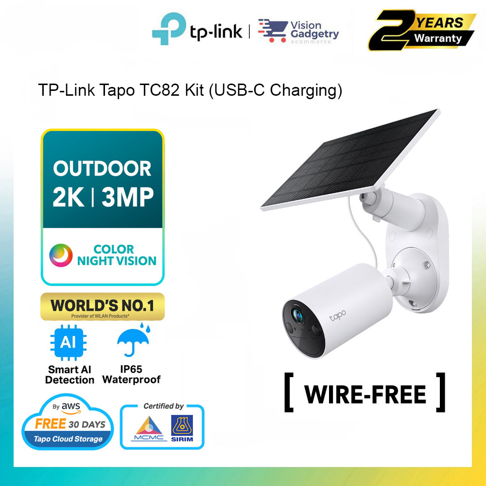TP-Link Tapo C410 KIT Solar-Powered Security Camera Kit 2K Camera