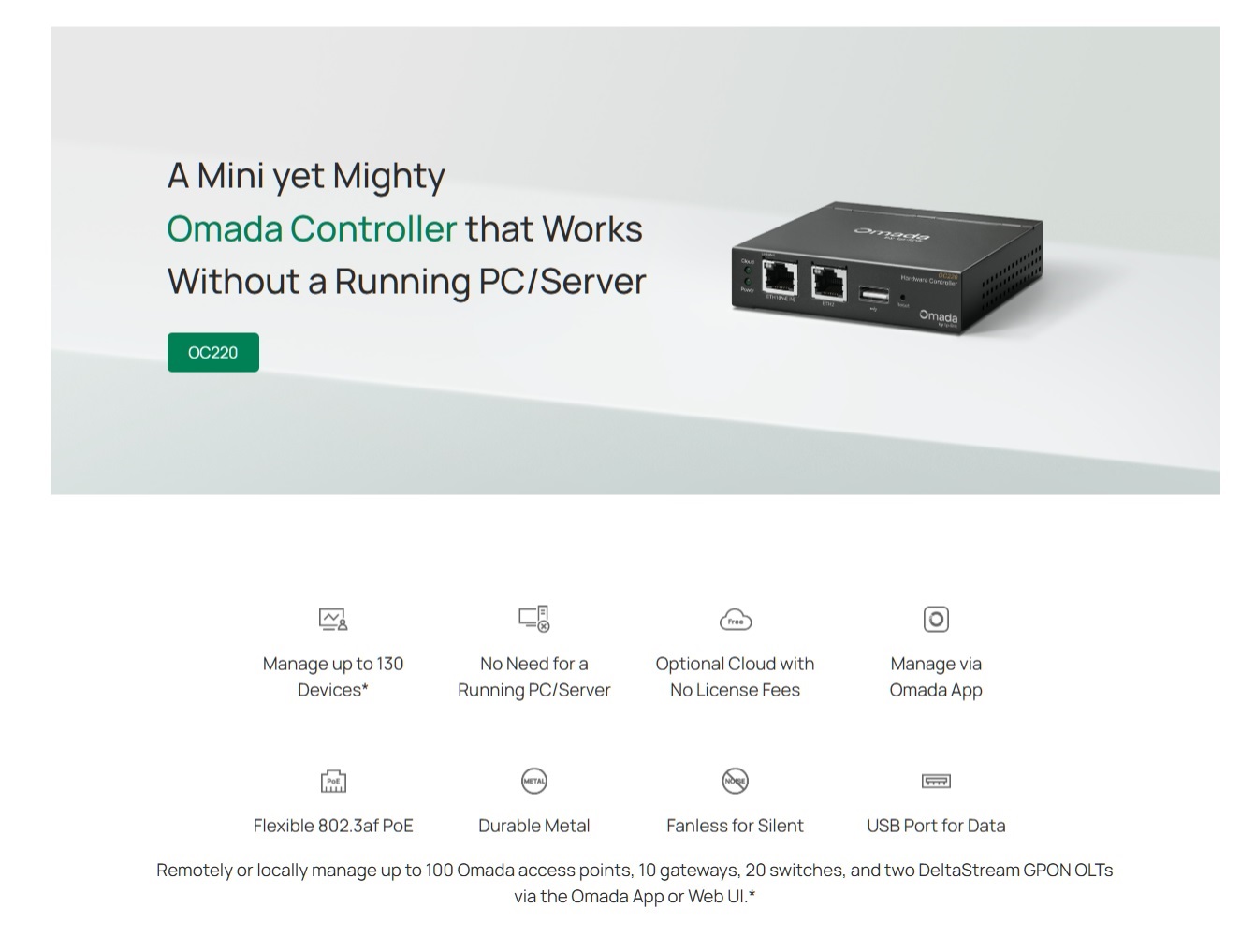 OC220 | Omada Hardware Controller | TP Link België