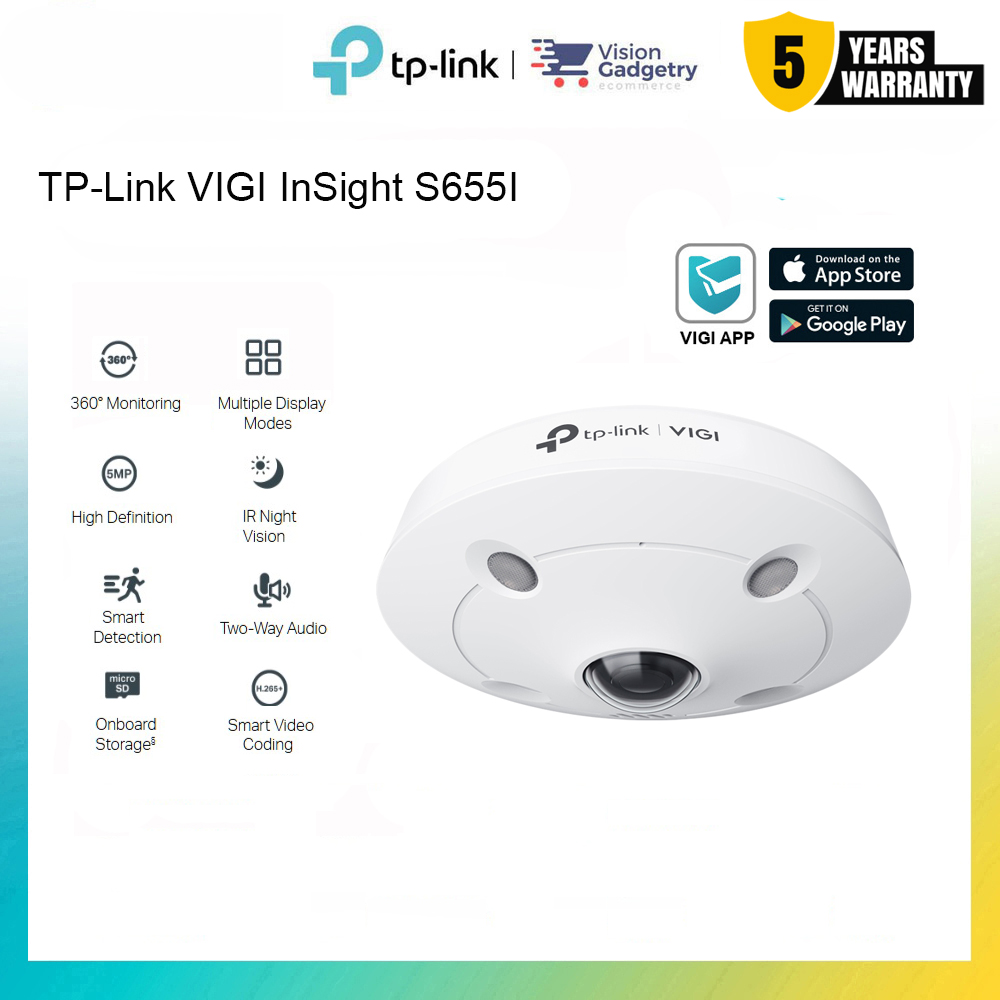 TP-Link VIGI InSight S655I VIGI 5MP IR Fisheye Network