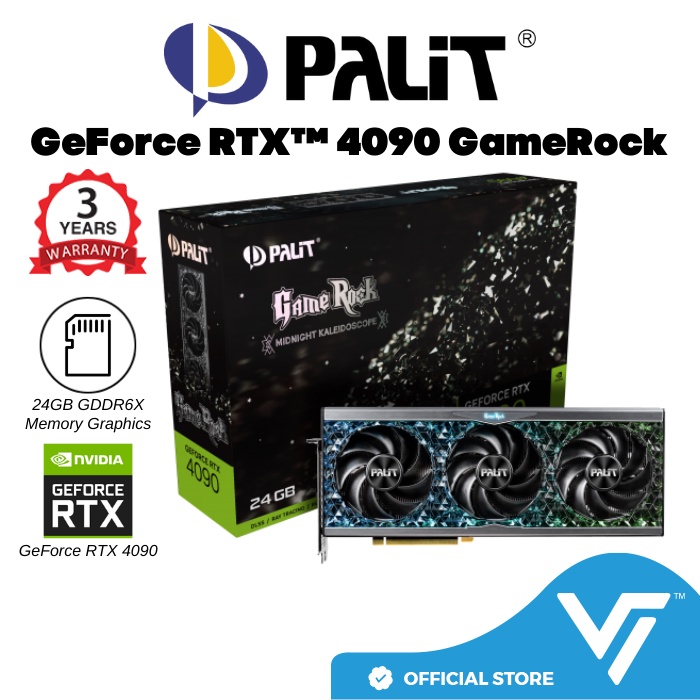 PALIT GeForce RTX 4090 GameRock Midnight RGB GPU 24GB GDDR6X