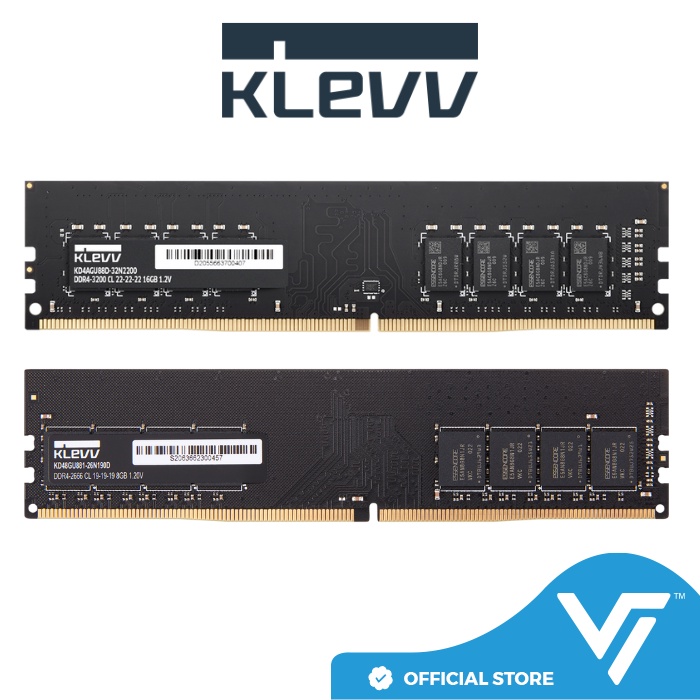KLEVV 8GB DDR4 2666MHz / 16GB DDR4 3200MHz U-DIMM Value RAM for PC