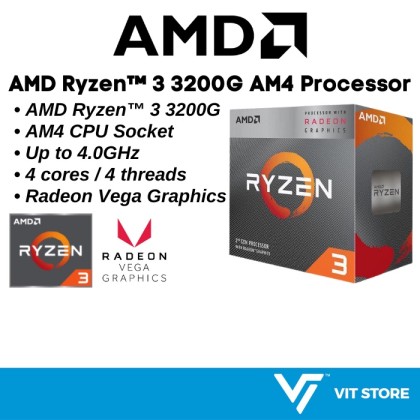 AMD Ryzen 3 3200G AM4 Desktop Processor with Radeon™ Vega 8