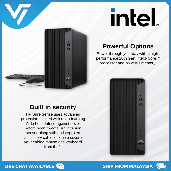 HP ProDesk 400 G7 MicroTower Desktop PC (4R7V5PA) (Intel Core i5