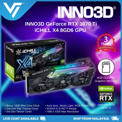 INNO3D GeForce RTX 3070 Ti iCHILL X4 Graphics Card/GPU (8GB