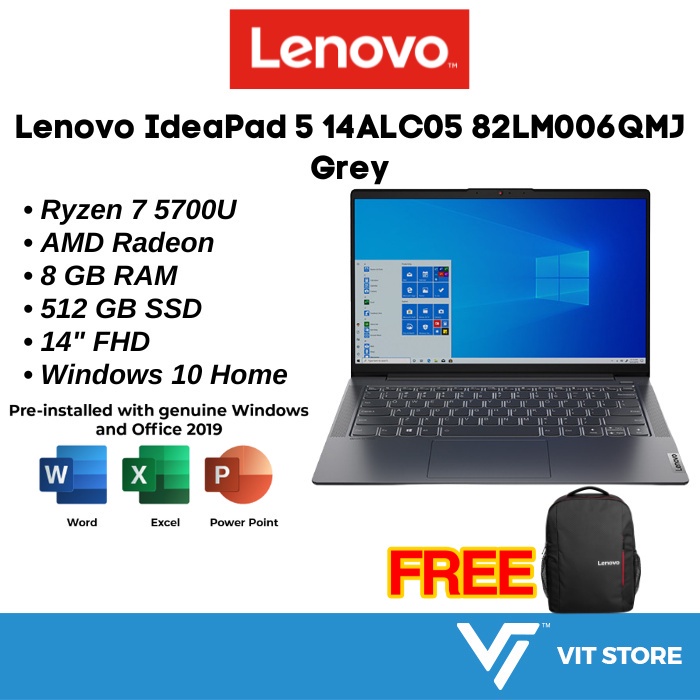 Lenovo IdeaPad 5 14ALC05 | AMD Ryzen 7 5700U / 5 5500U 8GB 512GB