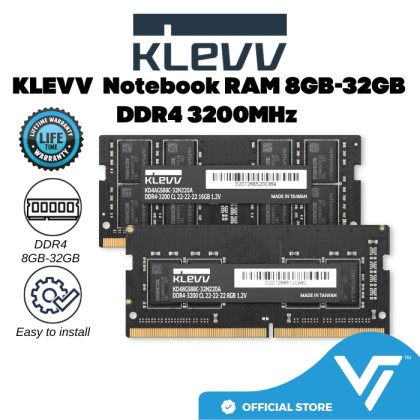 KLEVV 8GB / 16GB DDR4 3200MHz SO-DIMM RAM for Laptop / Notebook