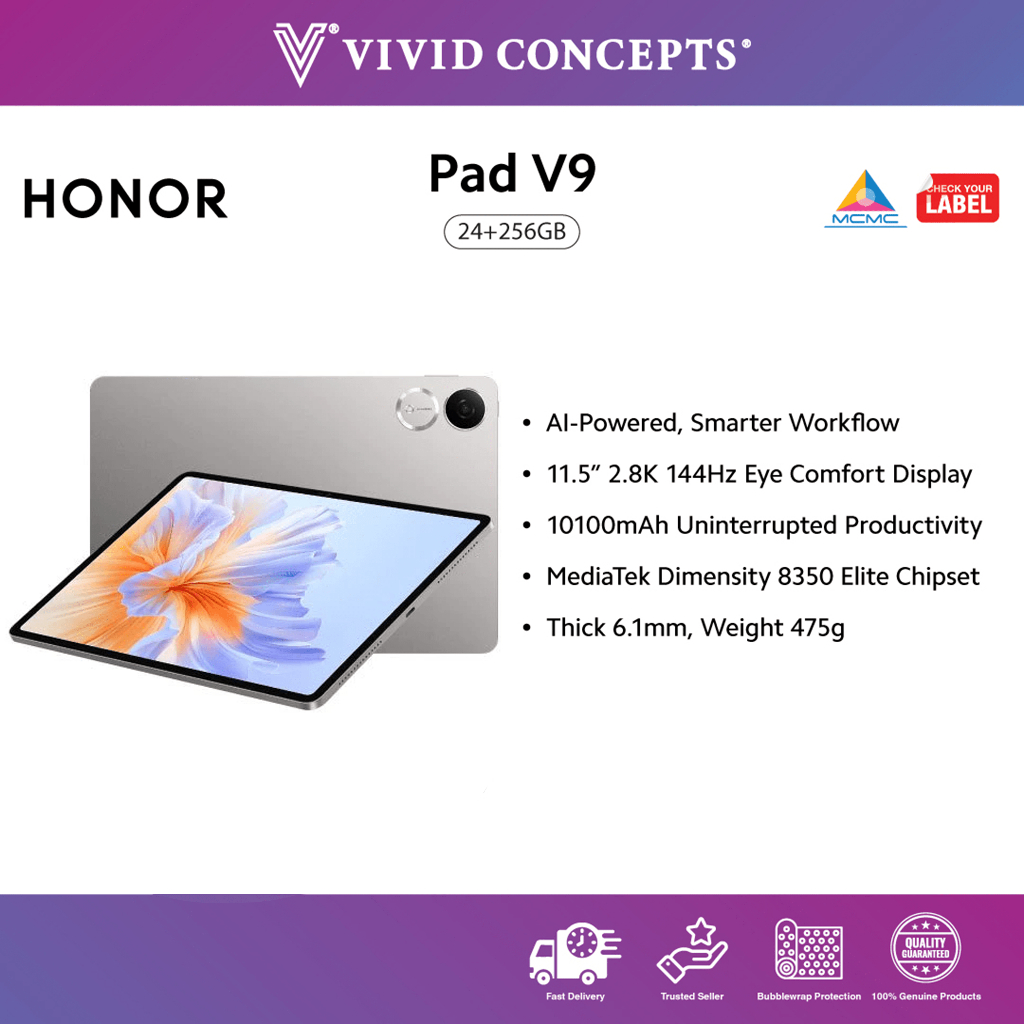 [New Arrival] Malaysia Set Honor Pad V9 (24+256GB) WiFi Version