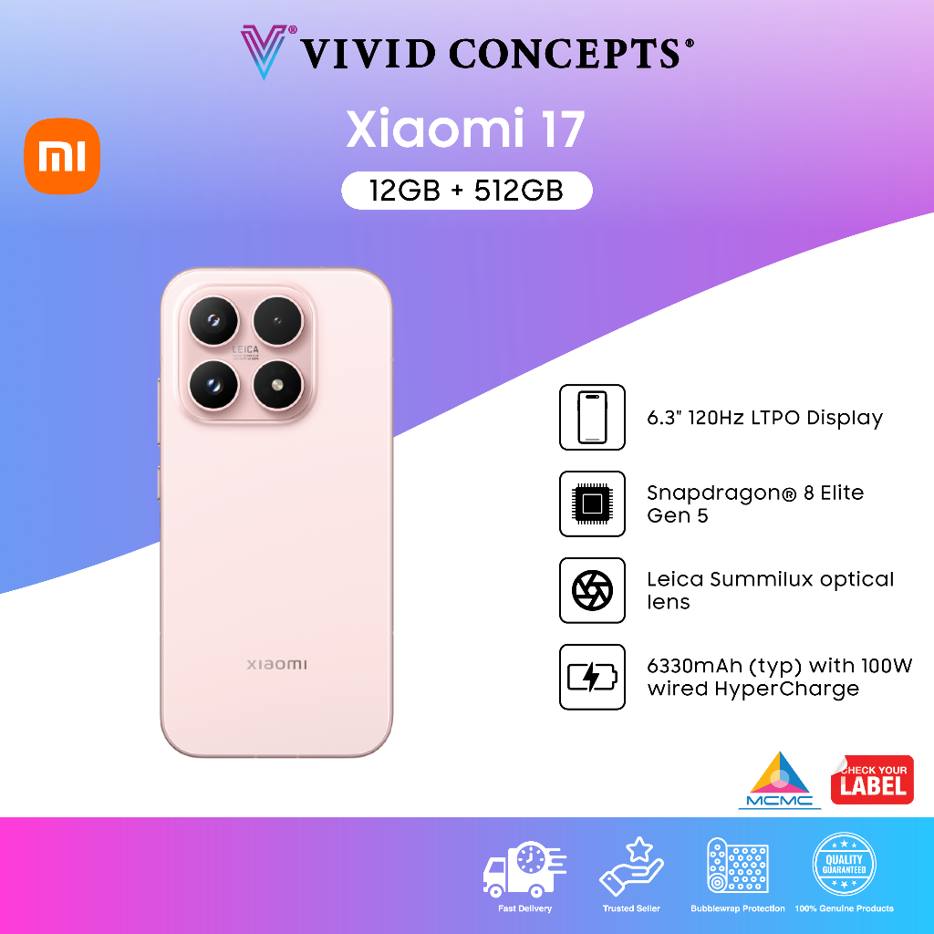 Xiaomi 17 5G Smartphone (12+512GB) Set Malaysia