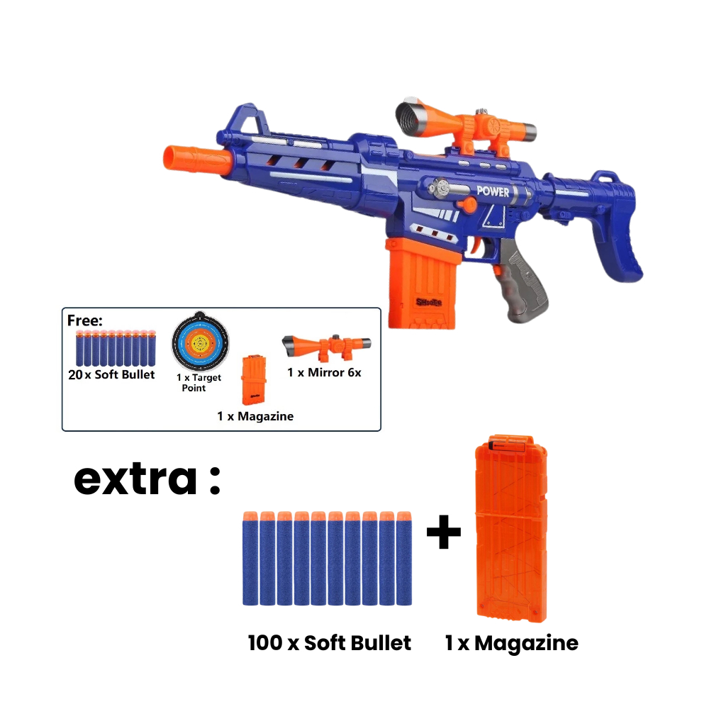 Soft Bullet Gun Blaster For Kid Or Adults pistol peluru lembut Blaster Gun Electric Neft Gun toys gu