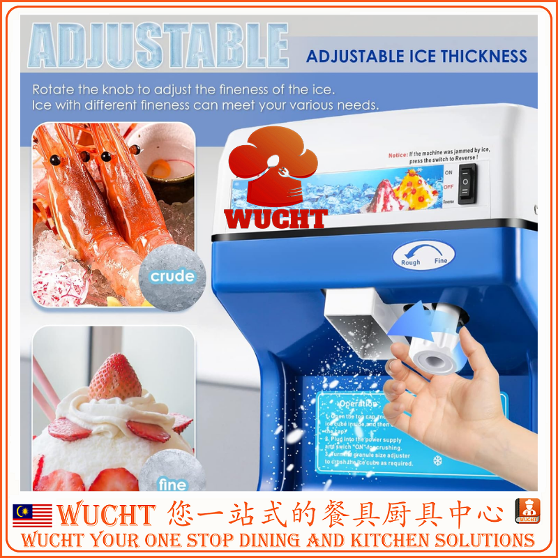WUCHT】Electric Ice Shaver Ice Cube Shaver ABC Shaver Ice Crusher