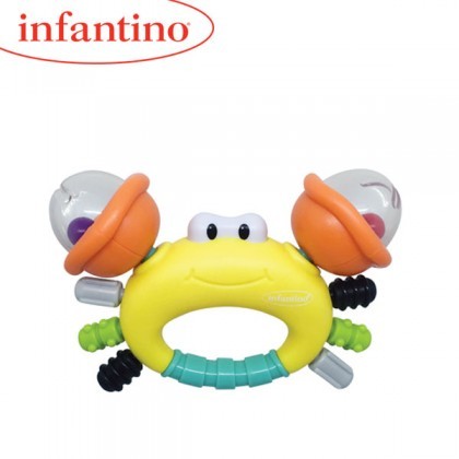 Infantino Handle Rattle INFANTINO RATTLE & TEETHER SAND CRAB | Baby Product, Pregnancy's item ...