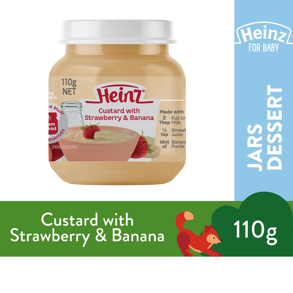 Heinz Strawberry And Banana Custard Strawberry Banana Custard