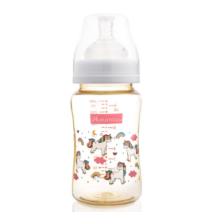 AUTUMNZ PPSU WIDE NECK FEEDING BOTTLE 8OZ/240ML UNICORN Baby